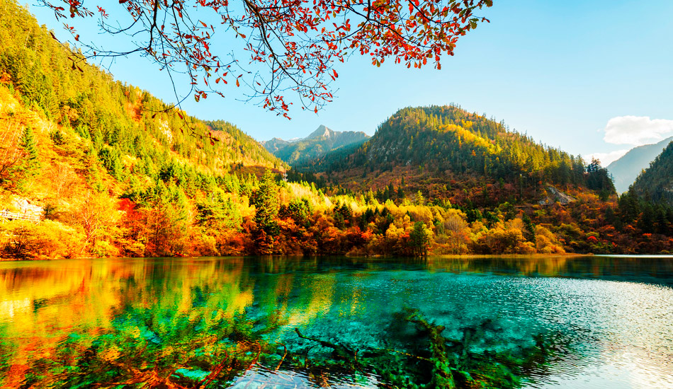 Parque Nacional Jiuzhaigou, China: Tour en 360°